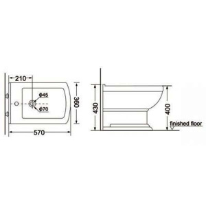 Напольное биде Porta Classic