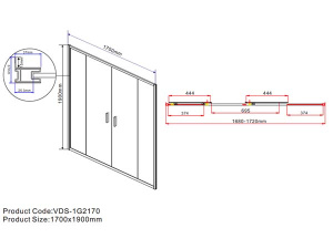 Душевая дверь Vincea Garda VDS-1G2170CLG