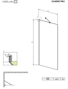 Душевая шторка на ванну Radaway Classic PNJ 80