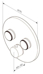 Смеситель встраиваемый AM.PM Inspire V2.0 TouchReel F50A85700 термостатический