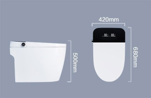 Умный приставной унитаз SantiLine SL-5034 с функцией биде