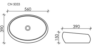 Умывальник CeramicaNova Element CN5033