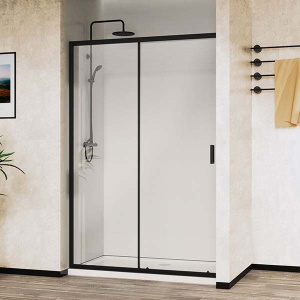 Душевая дверь Vincea City VDS-5CT прозрачная профиль черный, 110х195, прозрачный