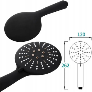 Душевая лейка со шлангом Rea Black REA-P4101