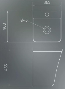 Умывальник Gid Nb102bm