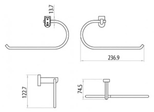 Держатель для полотенец Lemark LM3135C
