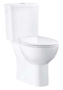 Напольный унитаз Grohe Bau 39349000 безободковый с крышкой Soft Close, белый