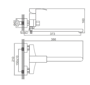 Смеситель для ванны Ledeme L72217