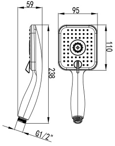 Душевая лейка Lemark LM8054C