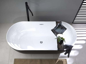 Акриловая ванна Aquanet Delight Black matte, 170х78