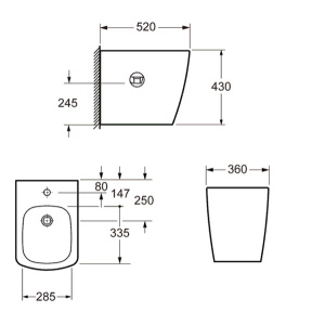 Напольное биде Lavinia Boho Aveo 33060040