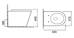 Приставной унитаз SantiLine SL-5020MB
