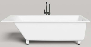 Ванна из искусственного камня Salini Cascata, 170х75, белый глянцевый