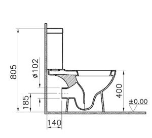 Напольный унитаз Vitra Norm Nord 9845B099-7201 (сиденье Soft Close), белый