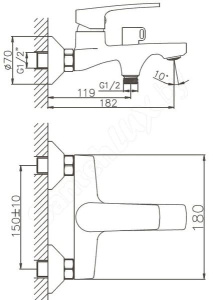 Смеситель для ванны Haiba HB60587