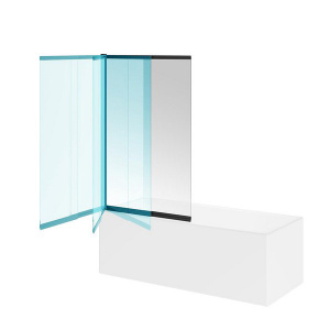Душевая шторка на ванну Kerama Marazzi Vetro VE.100.BSD.BLK.M, 100х150, прозрачный