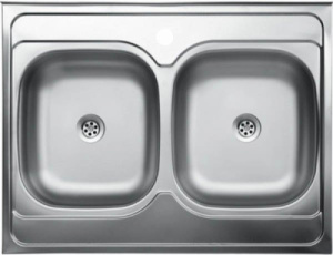 Кухонная мойка Kromevye N 432 К, 80х60, матовый