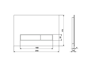 Кнопка для инсталляции KK POL M16 Omnes Vitrum Grande Mat 350/PPB/125-00-00