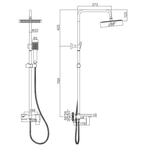 Душевая стойка Ledeme L72425D