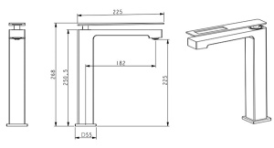 Смеситель для умывальника Boheme Q 142-WG White Gold