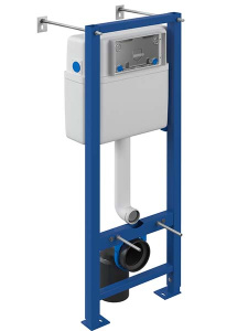 Инсталляция для унитаза Cersanit Vector S-IN-MZ-VECTOR с кнопкой Estetica 64109 / Estetica 64111, белый глянцевый
