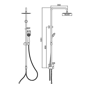 Душевая стойка Ledeme L72400