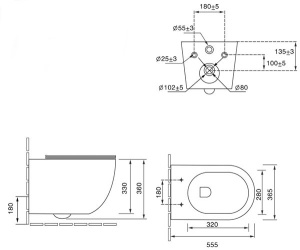 Подвесной унитаз SantiLine SL-5002MM