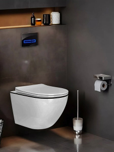 Подвесной унитаз Amore di Mare Delio Black Line P203B