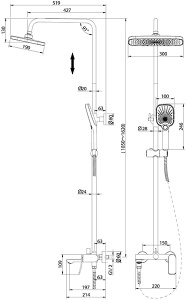 Душевая стойка Grossman Advans 500.K35.09.320