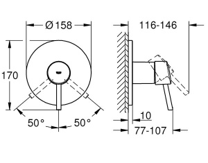 Смеситель встраиваемый Grohe Concetto 24053001 (1 функция)