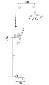 Душевая стойка Shevanik S4136C
