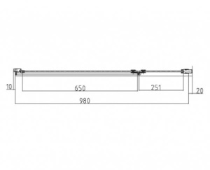 Душевая дверь Omnires Manhattan ADP-X LUX-T, 100, прозрачный