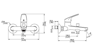 Смеситель для ванны Esko Palermo PE 54