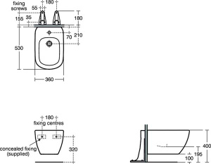 Подвесное биде Ideal Standard Tesi T355201