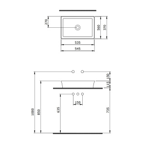 Умывальник Berges Ego SL 181009