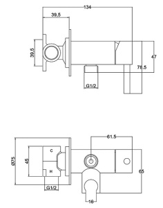 Напольный унитаз Roxen Antares 600185-01 в комплекте со встраиваемым смесителем Roxen Santi 500940-CH