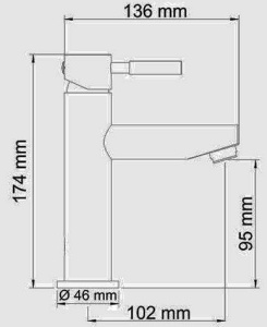 Смеситель для умывальника WasserKraft Main 4104