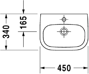 Умывальник Duravit D-Code 450 07054500002