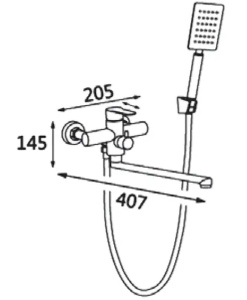 Смеситель для ванны Vieir V313541