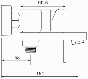 Смеситель для ванны Rose R2802C