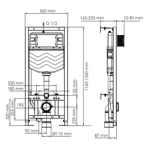Инсталляция для унитаза Wasserkraft Aller 10TLT.010.ME