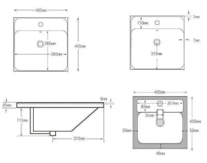 Умывальник Aquanet Flash Mini 40