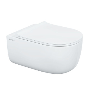 Комплект инсталляции Berges Atom Line 410 c кнопкой черной / хром и унитазом Ego XL Rimless Soft Close
