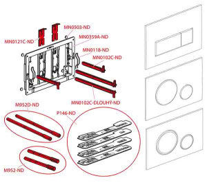 Кнопка для инсталляции AlcaPlast M675