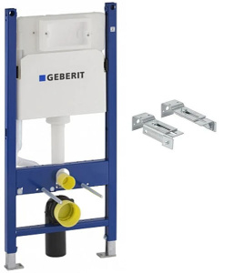 Комплект инсталляции Geberit Duofix Delta UP100 с панелью смыва Delta 50 черной и подвесным унитазом Grossman GR-4455S