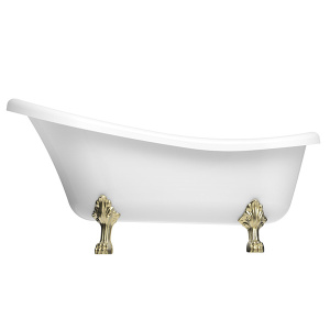 Ванна из искусственного камня Belux Ладья ВЛА 1600 белый матовый Solid Surface, 160х75