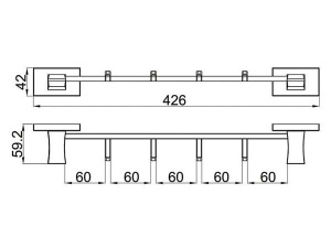 Планка с крючками Gappo G0716-49