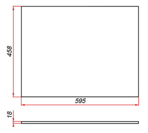 Столешница ЗОВ Белая CLDSP18W595458 (без выреза)