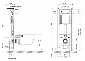 Инсталляция для унитаза Cersanit Aqua Smart M 40