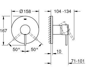Смеситель встраиваемый Grohe Atrio New 24065DC3 (1 функция)